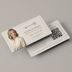Elegante Foto-Sand-Makler-Marketing-Immobilien Visitenkarte