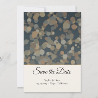 Elegante Foto-Save-the-Date-Karte Skript Gold Einladung