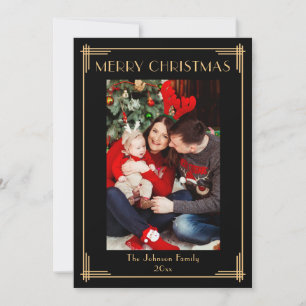Elegante Foto-Weihnachtskarte Einladung