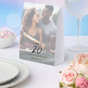 Elegante Fototisch-Nummer für die Hochzeit editier Tischaufsteller