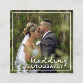 Elegante Fotovorlage Moderne Hochzeitsfotografen Quadratische Visitenkarte