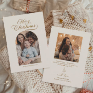 Elegante Fotoweihnachtskarte Einladung