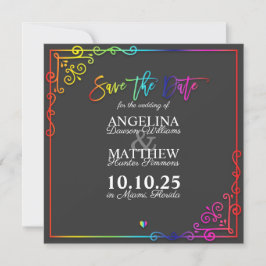 Elegante Frame-farbige Save the Date-Karte Save The Date