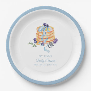 Elegante französische Blaubeerpfannkuchen-Baby-Par Pappteller