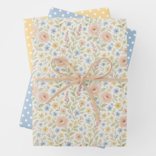 Elegante französische Blumengestaltung - Geschenkp Geschenkpapier Set