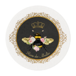 Elegante französische Königin Bee Pink Roses Gray 