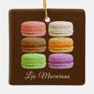 Elegante französische Macarons - Zugehörige Aromen Keramikornament