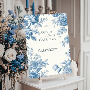 Elegante französische Toile Blumen Hochzeitskarten Poster