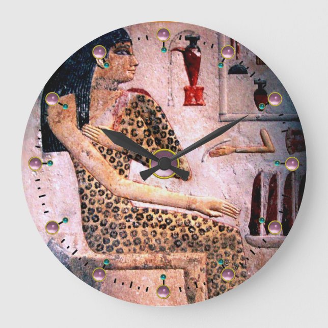 ELEGANTE FRAU, FASHION UND SCHÖNHEIT DES ANTIKEN Ä GROßE WANDUHR (Vorderseite)