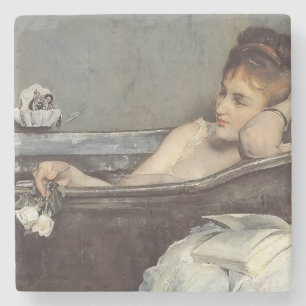 Elegante Frau im Bad (von Alfred Stevens) Steinuntersetzer