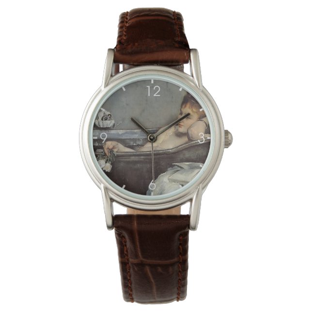 Elegante Frau im Bad (von Alfred Stevens, Watc) Armbanduhr (Vorderseite)