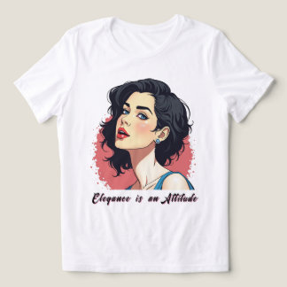 Elegante Frau mit blauen Augen Tri-Blend Shirt