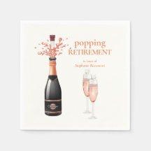 Elegante Frau mit Champagner-Ruheständler-Pop