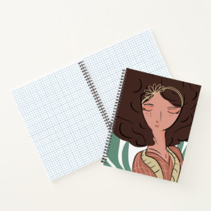 Elegante Frau Pflanzenliebhaberin Bloggerin     Notizbuch