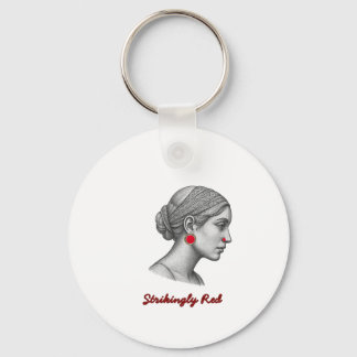 Elegante Frauen-Minimalist-Porträt Schlüsselanhänger