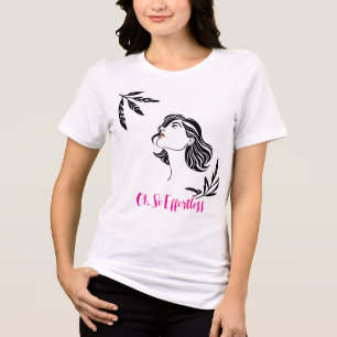 Elegante Frauen sehen nach oben Tri-Blend Shirt