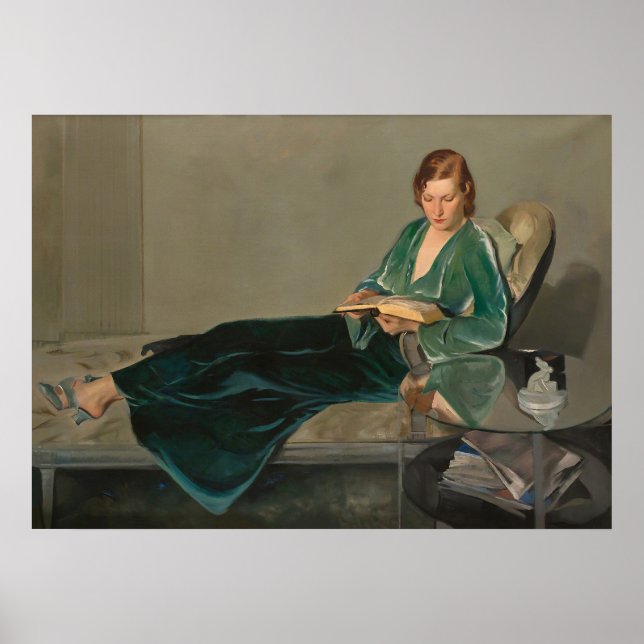 Elegante Frauen Vintage Kunst Poster (Vorne)