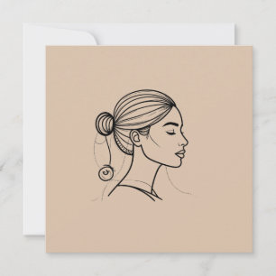 Elegante Frauenlinienkunst Karte