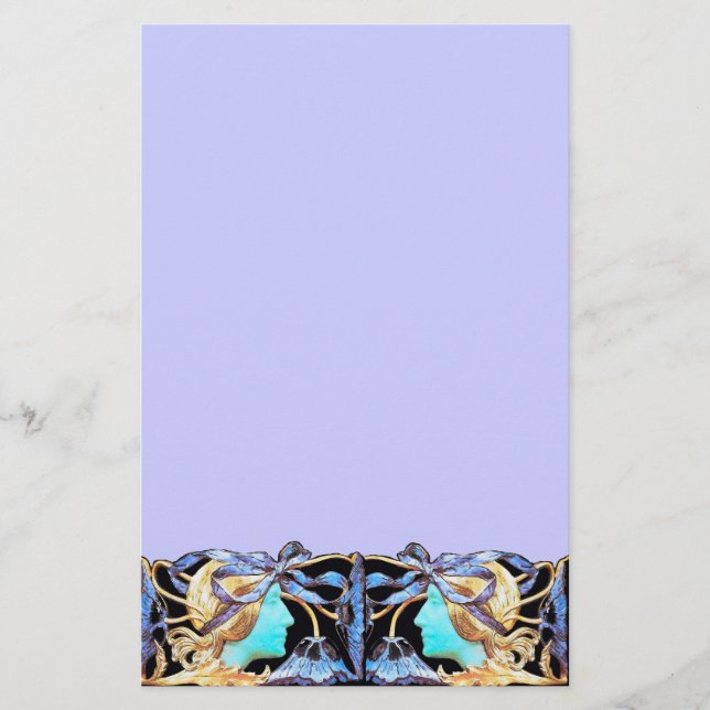 ELEGANTE FRAUENSCHÖNHEIT JEWEL/LADY, BLAUE BOW, BL BRIEFPAPIER (Vorderseite)