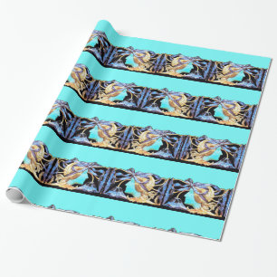 ELEGANTE FRAUENSCHÖNHEIT JEWEL/LADY, BLAUE BOW, BL GESCHENKPAPIER