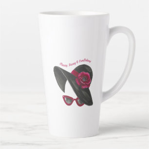 Elegante, freche, selbstbewusste Dame Silhouette Milchtasse