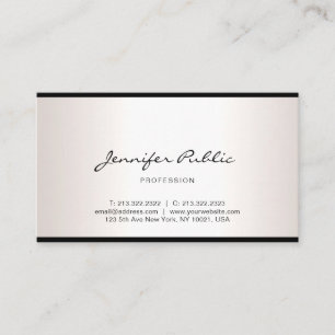 Elegante Freehand-Schrift Modern Einfach Professio Visitenkarte