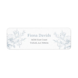 Elegante French Floral Blue Toile Hochzeit