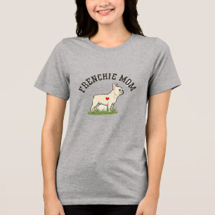 Elegante Frenchie-Mama-Illustration - Minimalist C Tri-Blend Shirt