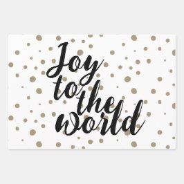 Elegante Freude für die Welt Geschenkpapier Set