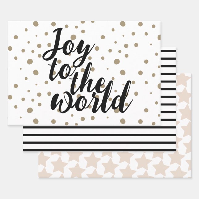 Elegante Freude für die Welt Geschenkpapier Set (Set)