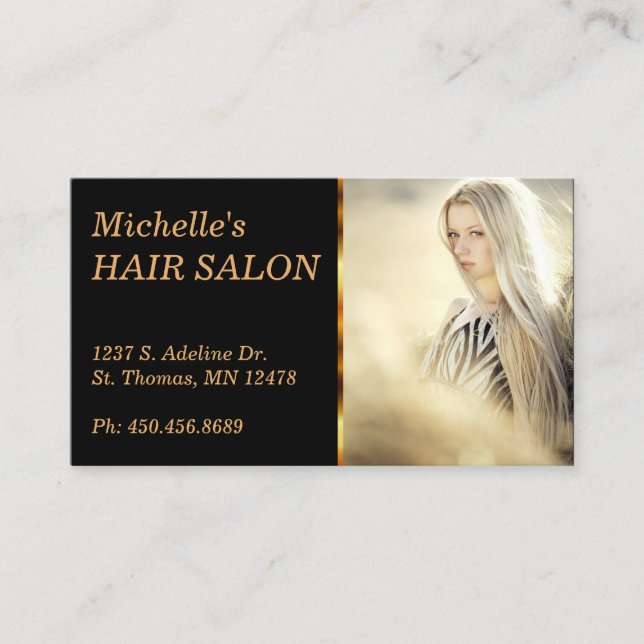 Elegante Friseursalon-Verabredung Terminkarte (Vorderseite)