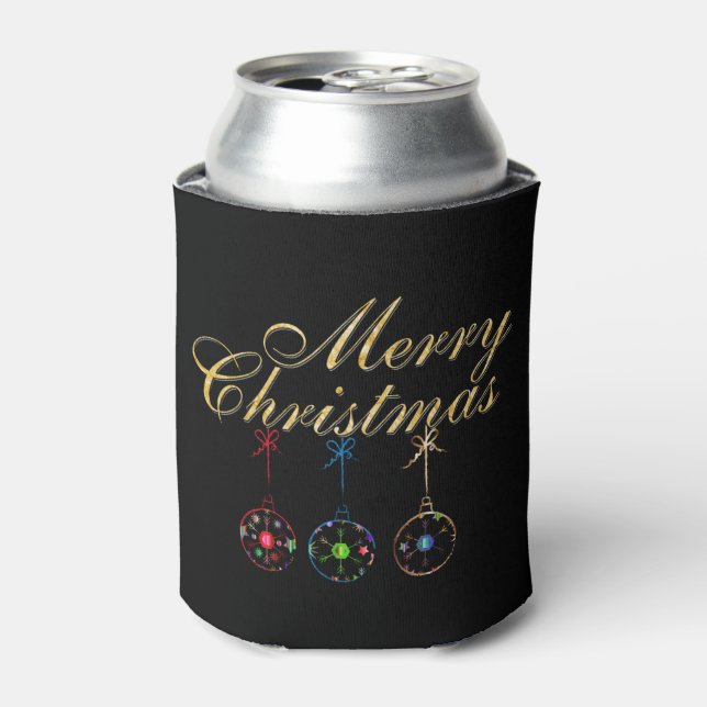 Elegante Frohe Weihnachten Dosenkühler (Kanne Vorderseite)