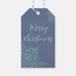 Elegante "Frohe Weihnachten" Snowflake Geschenkmar Geschenkanhänger