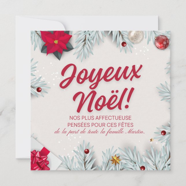 Elegante Frohe Weihnachten Weihnachtskarte Einladu Einladung (Vorderseite)