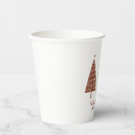 Elegante Frohe Weihnachtsfeierlichkeiten Pappbecher