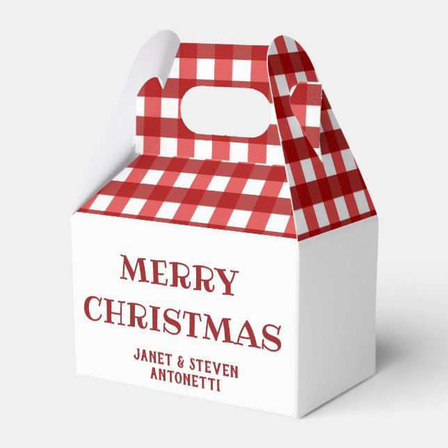 Elegante Frohe Weihnachtsgeschenke Geschenkschachtel (Vorderseite)