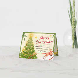 Elegante Frohe Weihnachtsgrüßkarte Karte