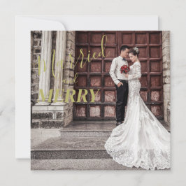Elegante, fröhliche und Verheiratete Hochzeit des  Dankeskarte
