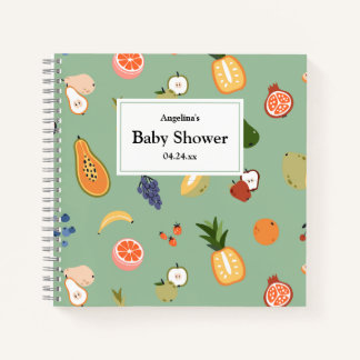 Elegante Frucht Baby Shower Gift List Notizbuch