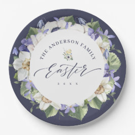 Elegante Frühjahrs-Aquarellplatte Pappteller