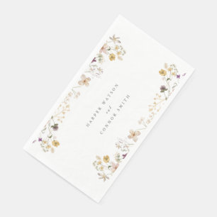Elegante Frühjahrs-Wildblume Serviette