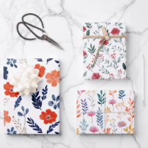 Elegante Frühlingsblumen Wasserfarbenes Muster