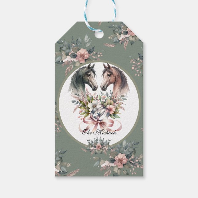 Elegante Frühlingssehen Geschenkanhänger (Vorderseite)