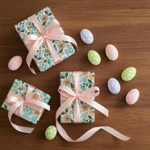 Elegante Frühlingssonne Wildblume Florenz Ostern Geschenkpapier Set