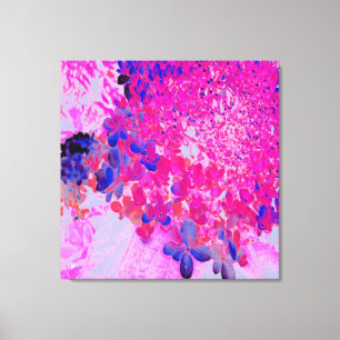 Elegante Fuchsia und dunkelblaue Limelight Hydrang Leinwanddruck