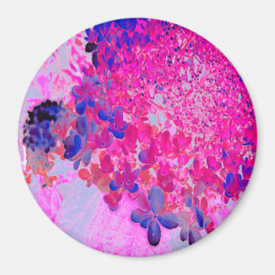 Elegante Fuchsia und dunkelblaue Limelight Hydrang Magnet