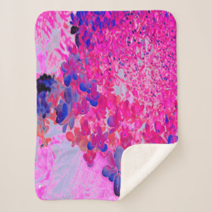 Elegante Fuchsia und dunkelblaue Limelight Hydrang Sherpadecke