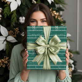 Elegante Fun Fa La Bow Vintage Musik Personalisier Geschenkpapier Set