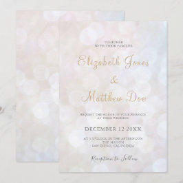 Elegante Funkelnd Champagner Hochzeitseinladung Einladung