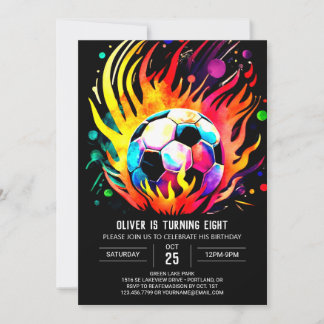 Elegante Fußballkids zum Geburtstag Einladung